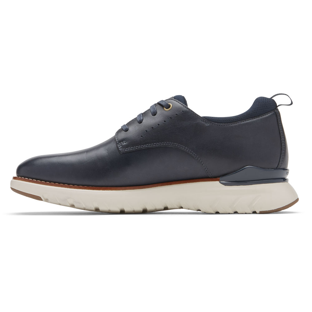 ロック ポート ビジネス シューズ メンズ 青 - Total Motion Sport Plain Toe - SPH371964